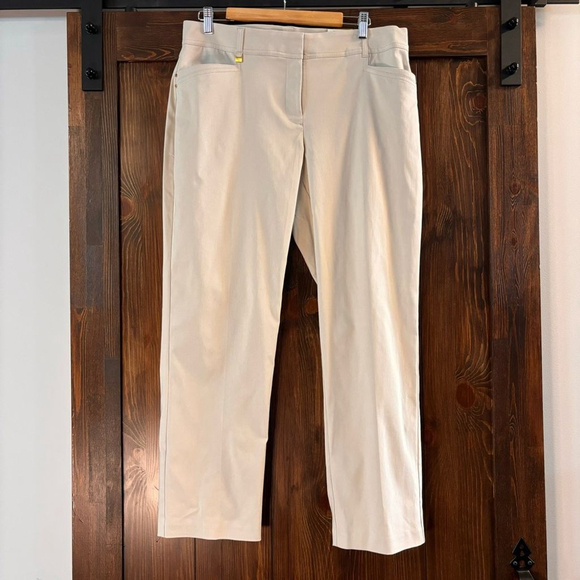 JM Collection Petite Tummy-Control Curvy Fit Light Beige Dress Pants NWT - Picture 4 of 7